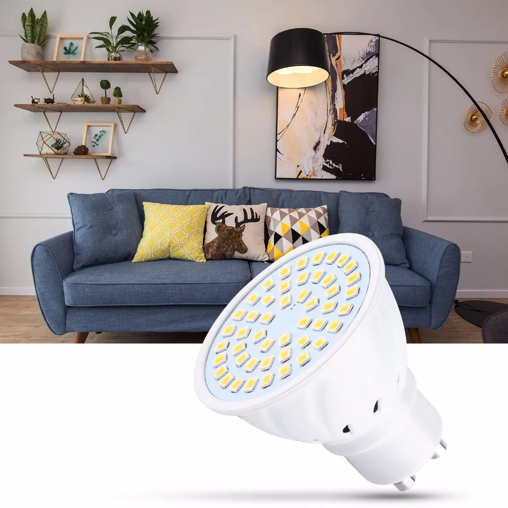 

E27 LED Lamp Bulb E14 Lampadine LED GU10 220V Spotlight MR16 Smart Lighting Bulbs B22 48 60 80leds Ceiling Chandelier Lighting