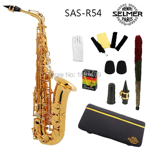 Cheap Hot selling Brand New 54 France selmer alto saxophone e musical instrument Electrophoresis gold professional grade