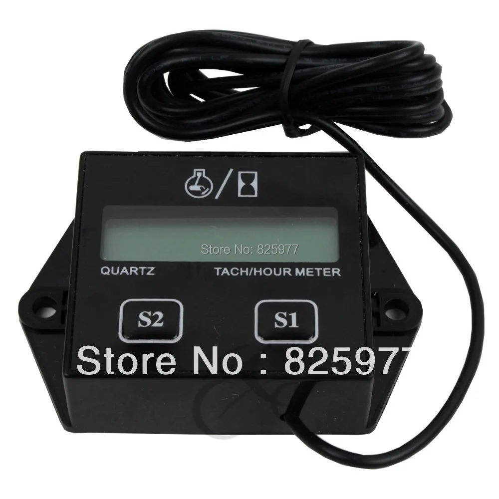 Universal New Digital LCD Tach Hour meter for Motorcycle, ATV