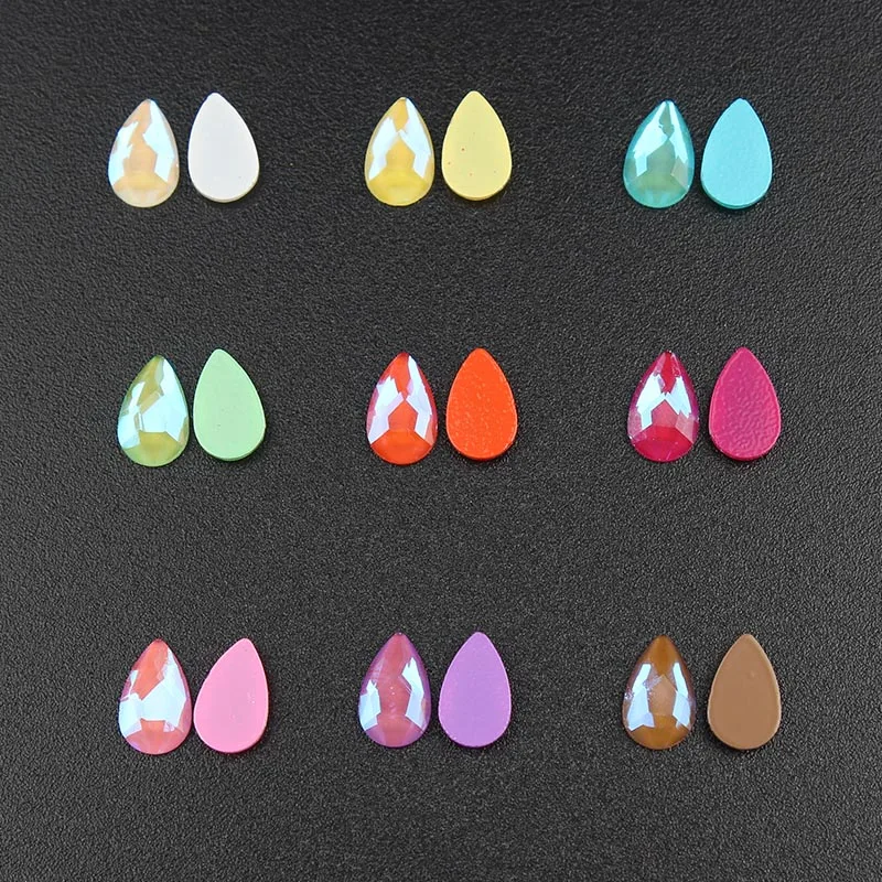 30pcs Nail Art Decorations Stone Mocha Color Water Drop Crystals Rhinestone for 3D Manicure Stud Nail Accessories New