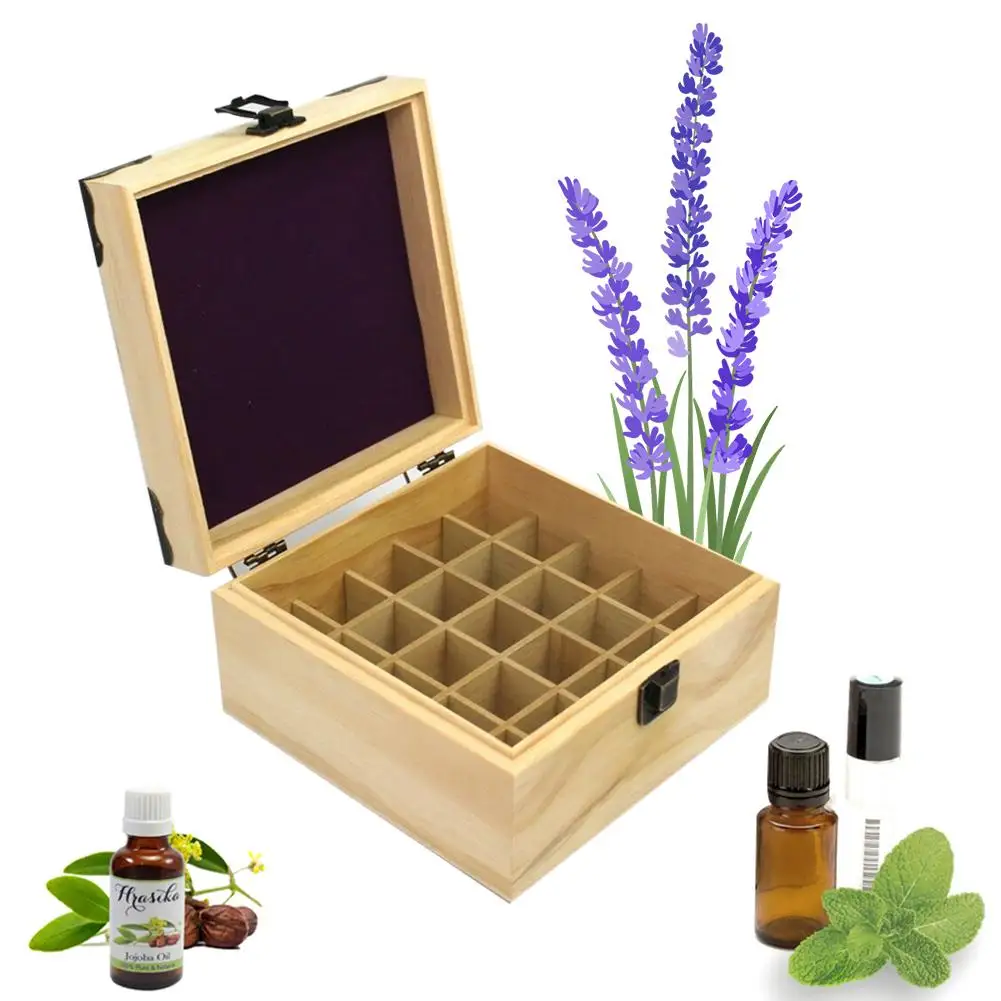 25 слот эфирное масло коробка для хранения Чехол деревянный органайзер для ароматерапии женское эфирное масло, Дисплей Чехол Контейнер держатель