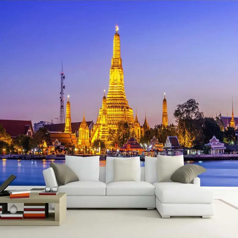 

Custom 3D Photo Wallpaper Thai Palace Jinta TV Background Home Decoration Living Room Bedroom 3D Wall Murals Wallpaper Art