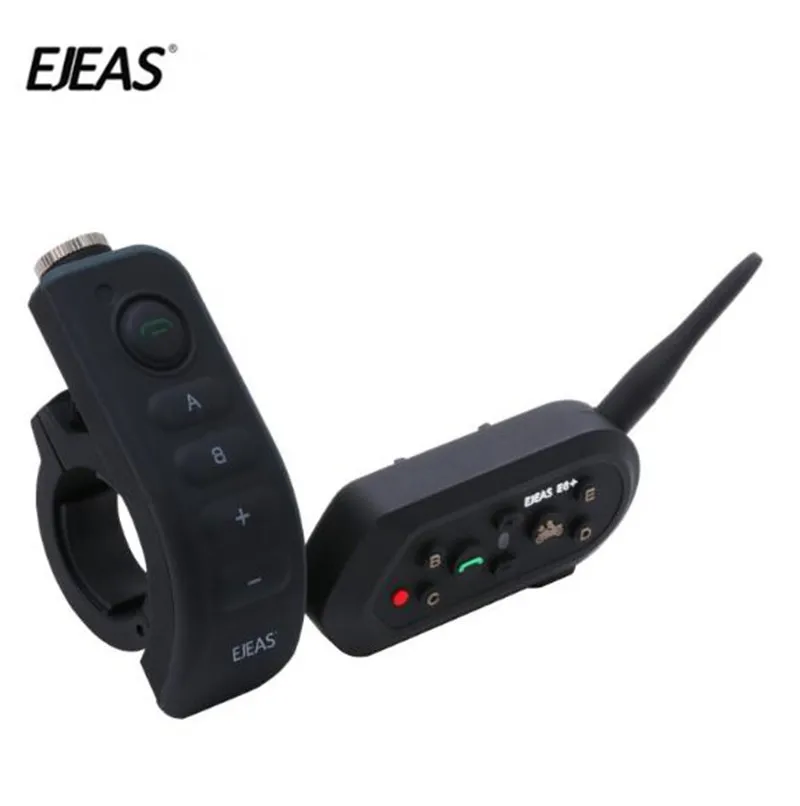 

EJEAS E6 Plus BT Motorcycle Helmet Intercom 1200M Communicator Helmet Interphone Headsets VOX with Remote Control For 6 Riders