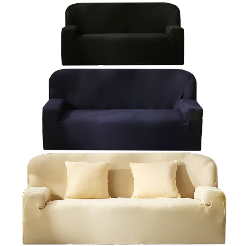 Solid Color Sofa Four Season All Inclusive Anti Dust Sectional Elastic
