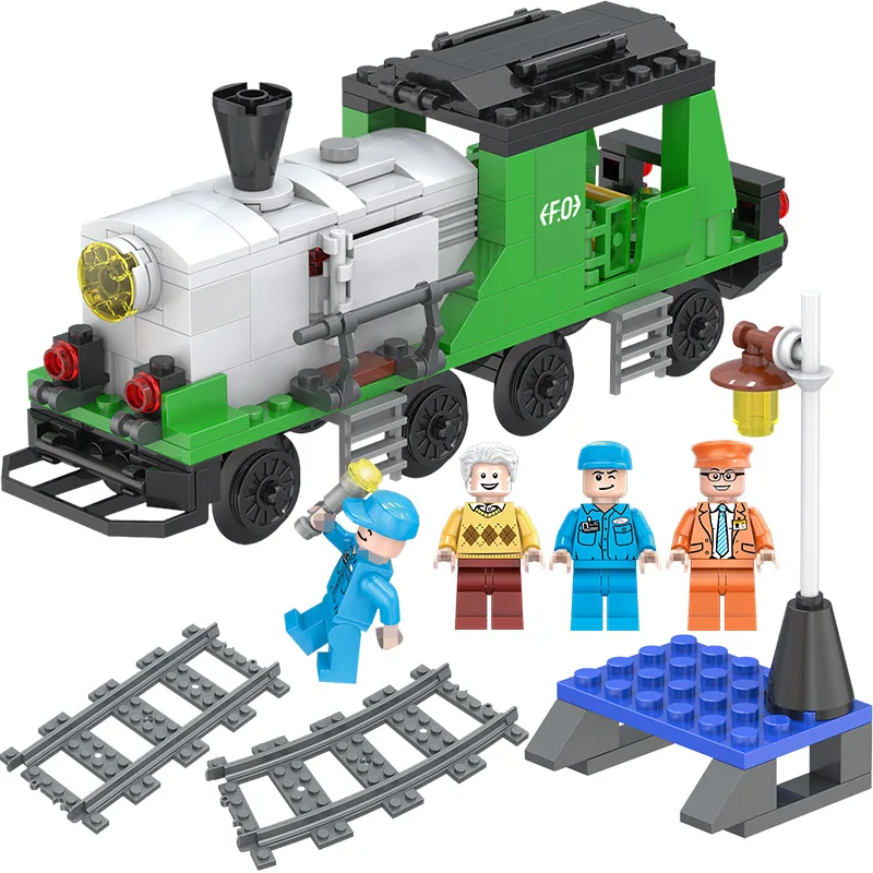 

Technic Bricks Compatibe LegoINGLYS Cargo Train Station Express Model Blocks Toy for children Winter Holiday Christmas gifts