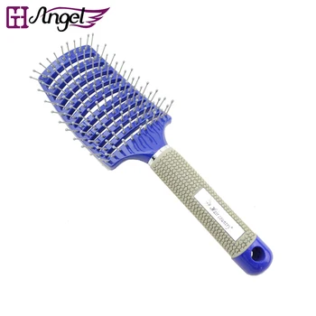 

Wholesale 120pcs Anti-static Rows Tine Curved Vent Hair Brush Salon Barber Hairdressing Styling Tools 6 colors optional