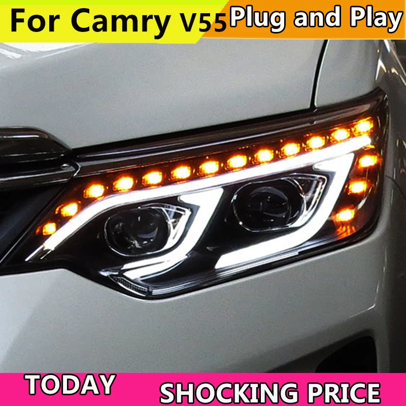 Doxa автомобильный Стайлинг для Toyota Camry V55 светодиодный ные фары 2015 2017 год новые drl