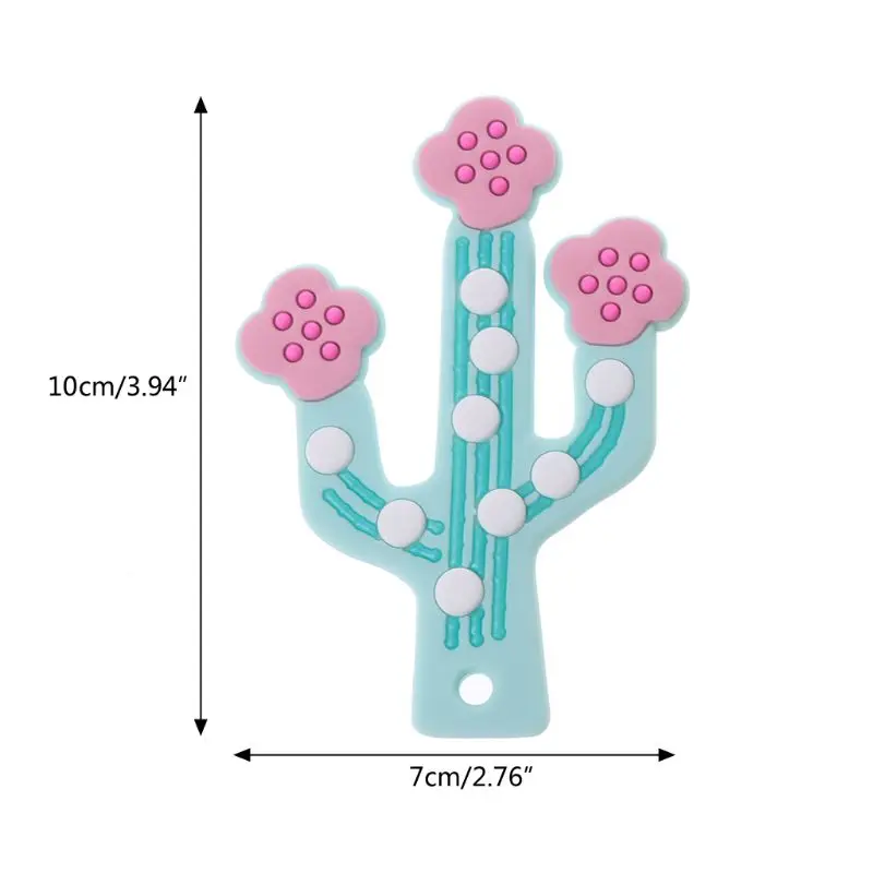 Кактус Рождественская Прорезыватель дерева кулон грызун для младенцев для кормления Мягкие силиконовые бусины безопасные игрушки для сделай своими ругами слингобусы