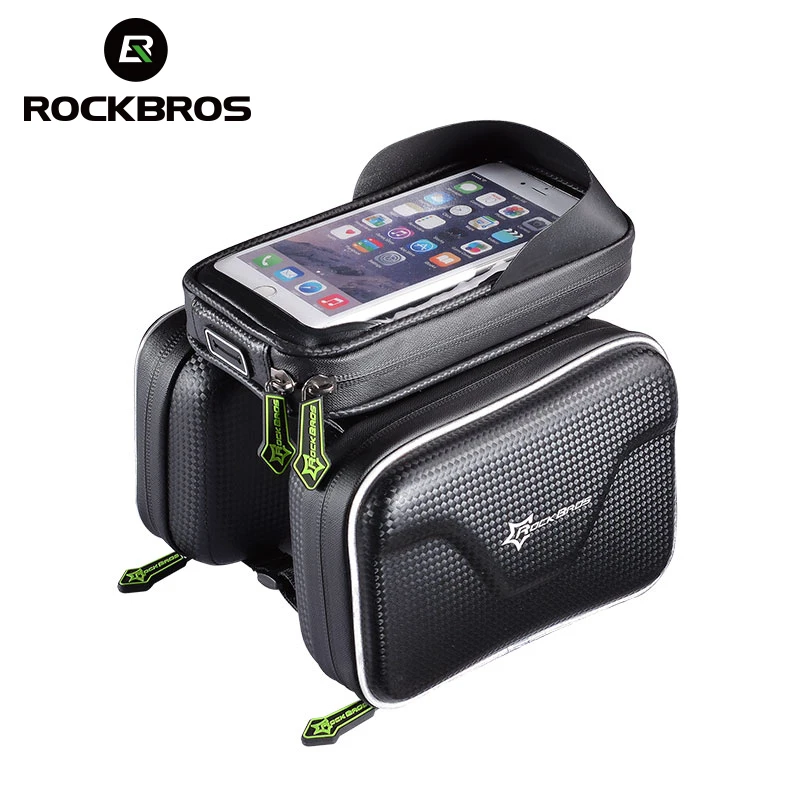 

ROCKBROS Waterproof Bicycle Front Tube Frame Bag MTB Bike Bicycle Touchscreen Phone Bags For 5.8/6.0 inch Cycling Accessories