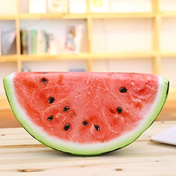 Half watermelon Реалистичная половина четверти фруктов плюшевая подушка оранжевый грейпфрут арбуз, киви Декор Летние фрукты кресло подушечка диванная подушка - Цвет: Half watermelon