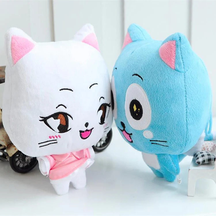 2 шт./лот 23 см аниме Сказочный хвост Happy& Charles плюшевые игрушки Kawaii Happy& Charles Cat Мягкие игрушки игрушка, фигурка куклы для детей Подарки