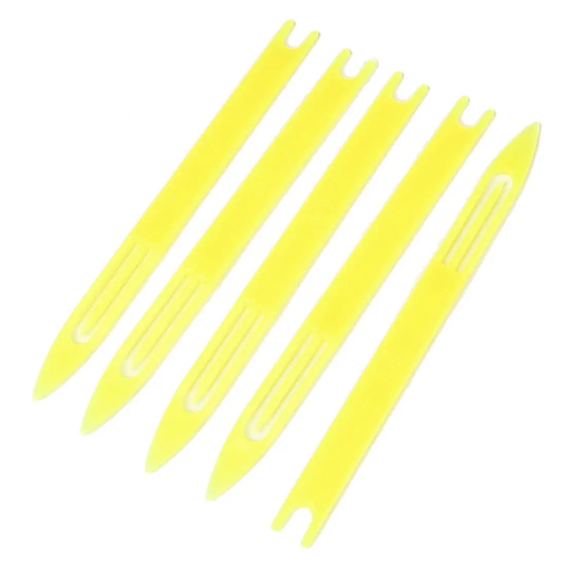 

5 Pcs 5# Yellow Plastic Fishing Net Repair Netting Needle Shuttles