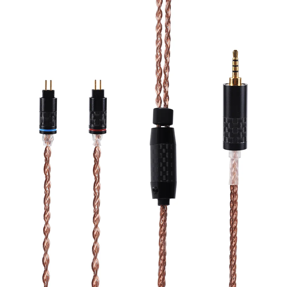 

DIY 8 Shares 23 cores 0.78mm 2 Pin Cable for Weston TFZ W4r Um3x for KZ ZS10 AS10 Earphone 3.5mm 2.5mm 4.4mm Balance for Sony