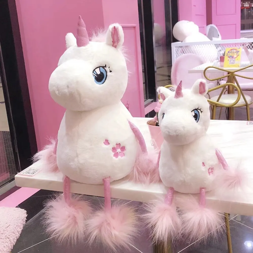 

1pc 28/40cm Lovely Unicorn With Long Tail Stuffed Kawaii Soft Unicorn Plush Toys For Children Creative Birthday Gift For Girls