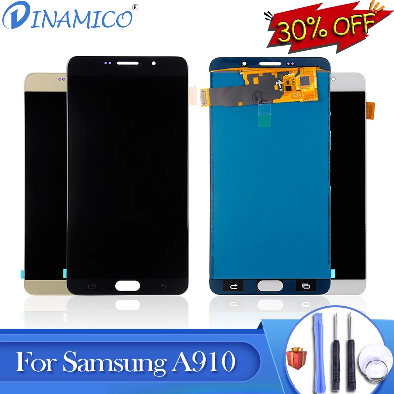 

Dinamico Promotion A9 Pro Lcd For Samsung Galaxy A910 LCD Touch Screen Digitizer Assembly A9000 A900 A9pro Display