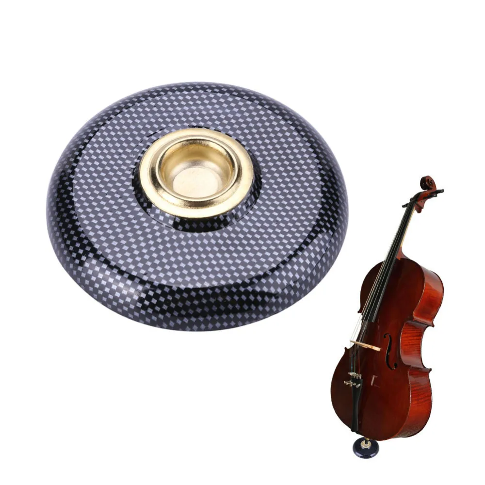 

9.5cm Diameter Black Round Carbon Fiber Cello End Pin Stop Holder Non-slip Pad Stopper Professional Cello Parts & Accessories