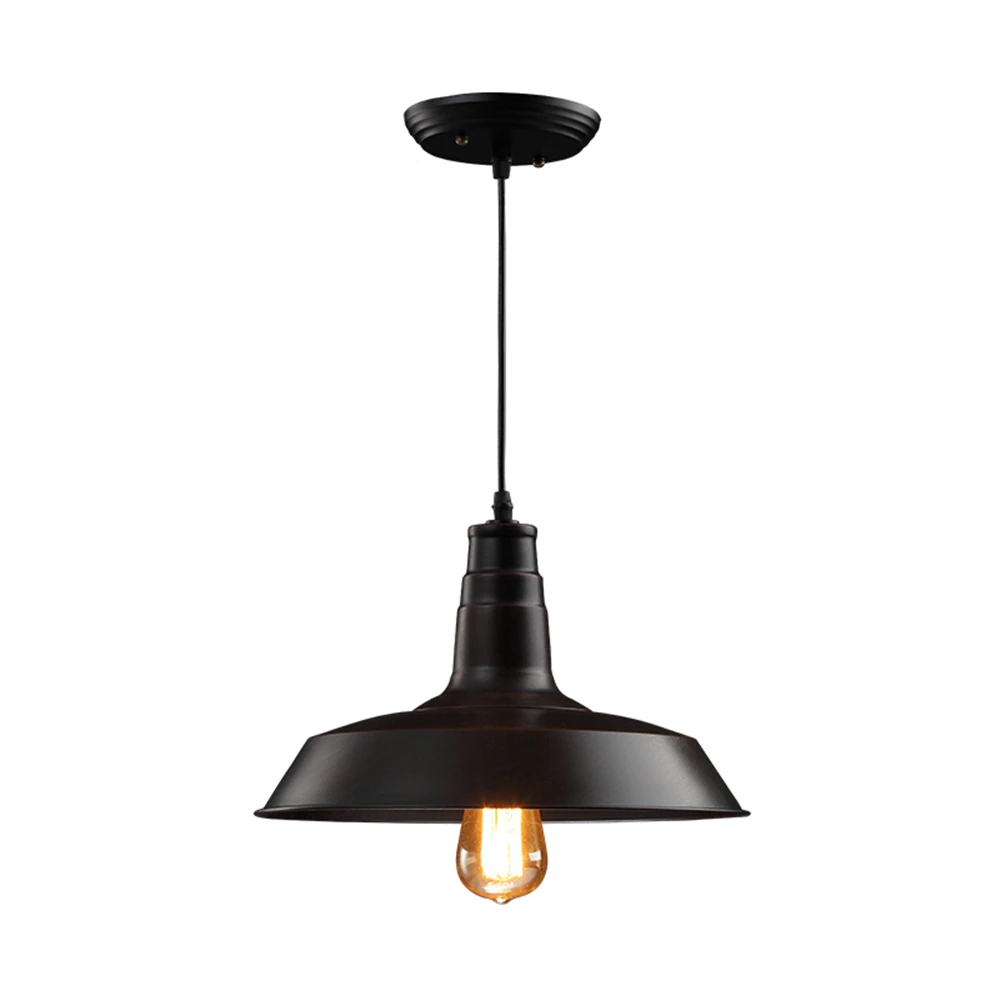 

E27*1 Loft Loft American country style black color cap-shape lamps pendientes avize iluminacion lampshade light fixtures PL02