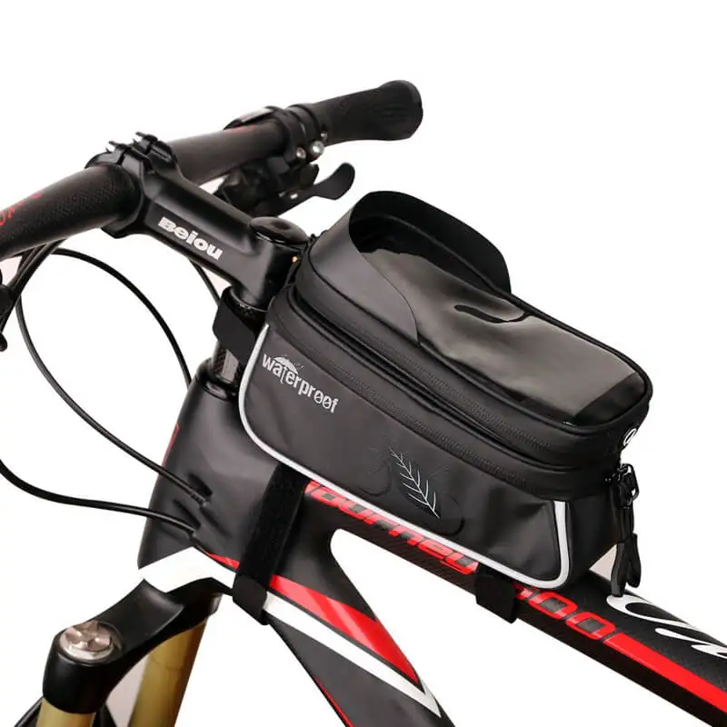 

Rainproof Cycling Bike Front Frame PU Bag Tube Pannier Double Pouch for 5-6Inch Cellphone Bicycle Accessories Riding Bag