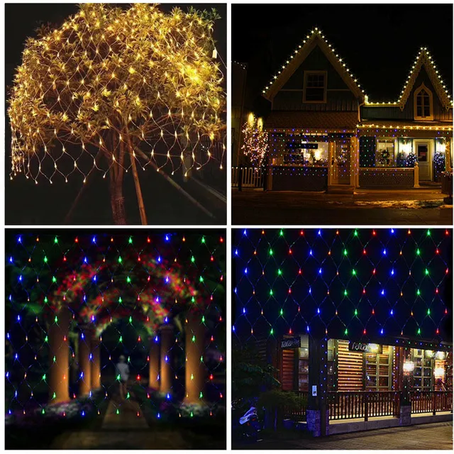 Waterproof Led Decorative Backyard Christmas Lights 4colordress