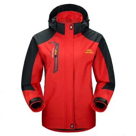 LOMAIYI, куртка с капюшоном размера плюс 4XL, женская, осенняя, зимняя, теплая, водонепроницаемая, пальто, женская ветровка, женские зимние куртки, AW119 - Цвет: red