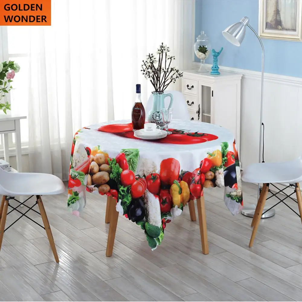 Beautiful Fruit And Vegetable Pattern Rectangular Square Table Cloth Printing | Дом и сад
