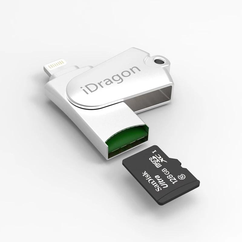 Металлический USB 2,0 все в 1 мульти SD TF кард-ридер для iPhone iPad Mac