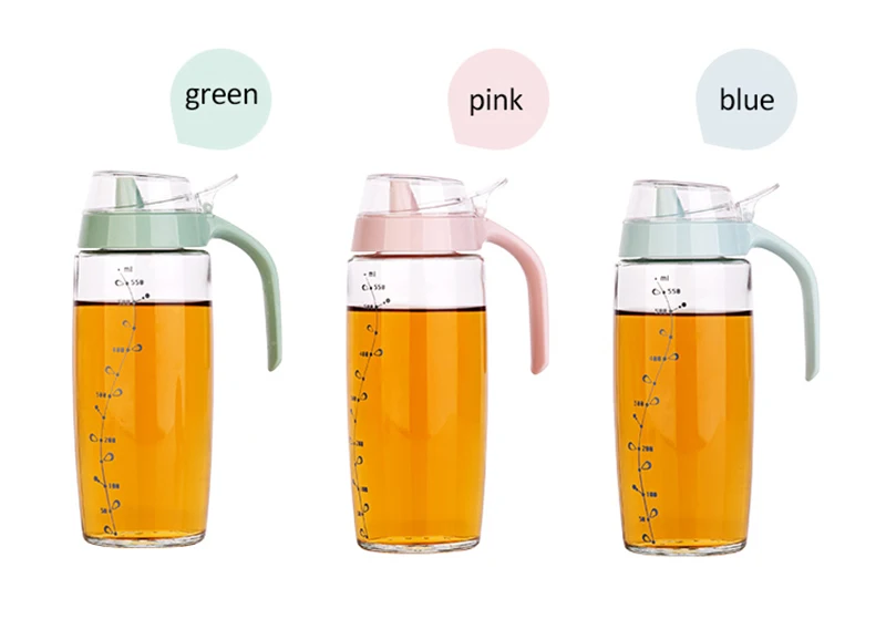 LIYIMENG 500ML Glass Jug Leakproof Oil Tank Vinegar Pot Soy Sauce Oil Bottle Vinegar Bottles Sesame Oil Pot Kitchen ToolsB5