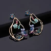 Pendientes colgantes de flores para mujer, joyería con estilo de pájaro y búho, aretes largos bohemios grandes, pendientes de borlas doradas para fiesta para mujer 2022 ► Foto 1/6