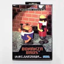 Bonanza bros 16 бит игра sega Mega Drive карта с розничной коробкой для sega Mega Drive для Genesis