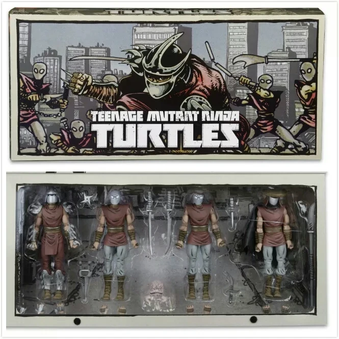

Original neca Figures SDCC foot Infantry Leonardo Raphael Michelangelo Donatello PVC action Figure Collectible Model Toys