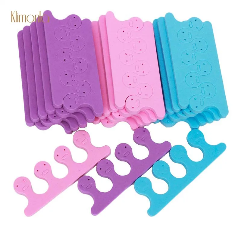 

New 50 Pairs Nail Art Toes Separators With Smile Design Fingers Foots Sponge UV Gel Polish Tips Nail Separator Manicure Tools
