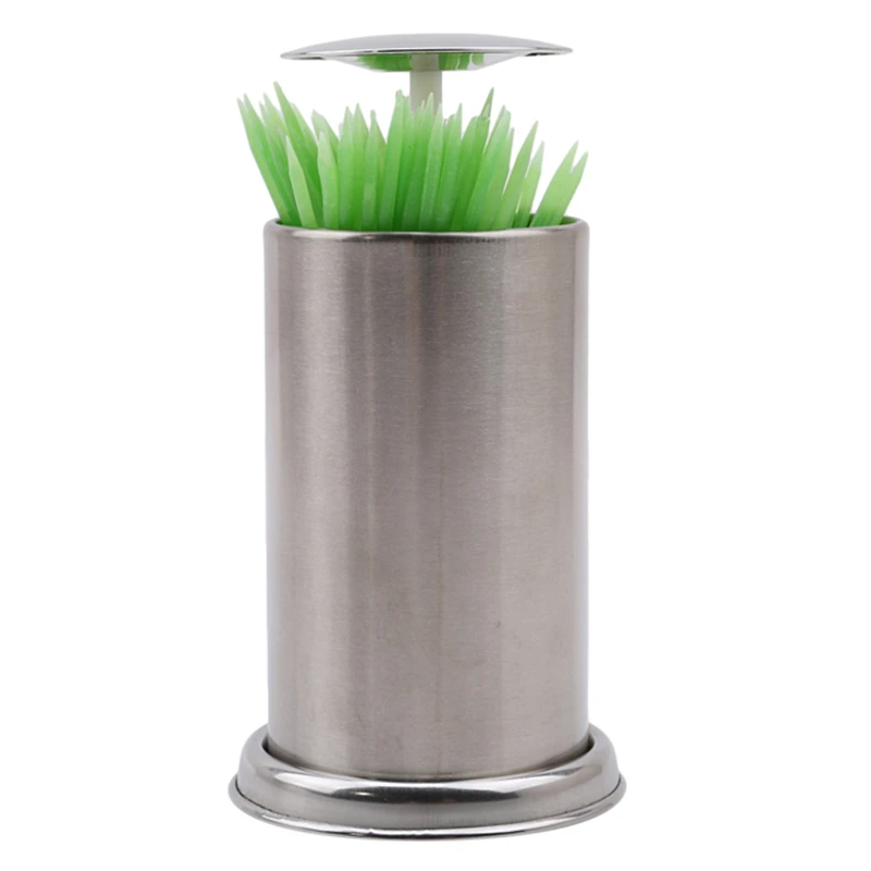 

Stainless Steel Toothpick Creative Automatic Holders Home Table Decorations Hotel Restaurant Cotton Swab Box Storage Containers