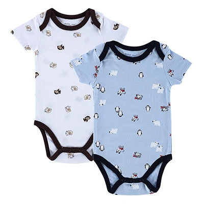 Ребенок Bodysuits боди 2pcs / много мальчиков Одежда для девочек тела Bebe S новорожденных короткие одежды младенца хлопка младенца комбинезона следующая одежда наборы - Цвет: 1511012