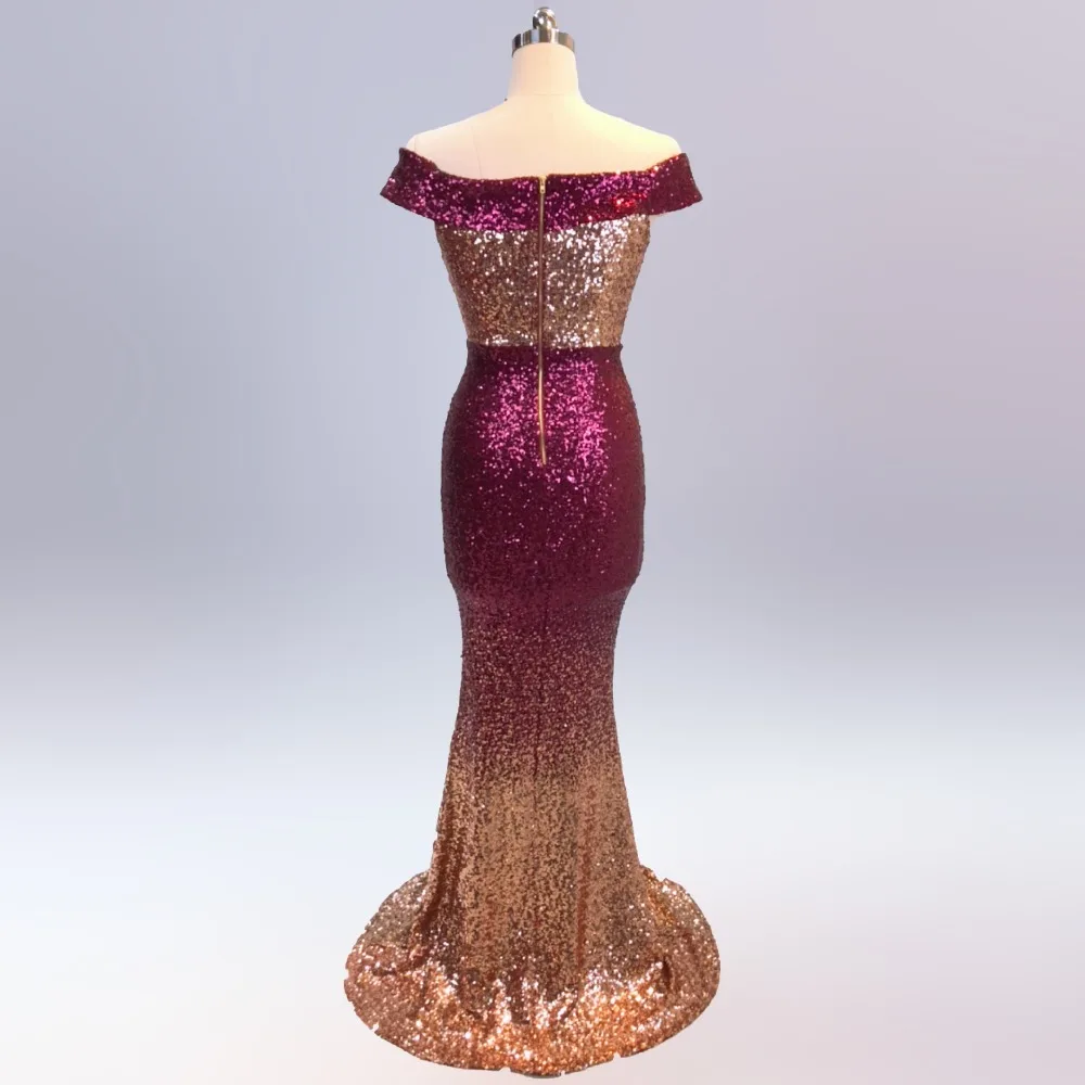 Summer Dress Women Gold Silver Sequins Dress Slash Neck Vestidos Verano Evening Party Dress Memaid Gown Elegant Sexy Wedding (20)
