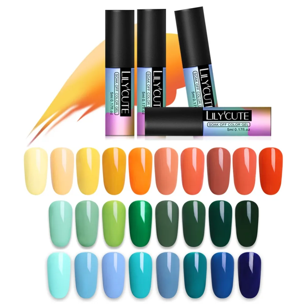Lilycute 5ml Pure Gel Varnish Color Hybrid Gel Polish Manicure For