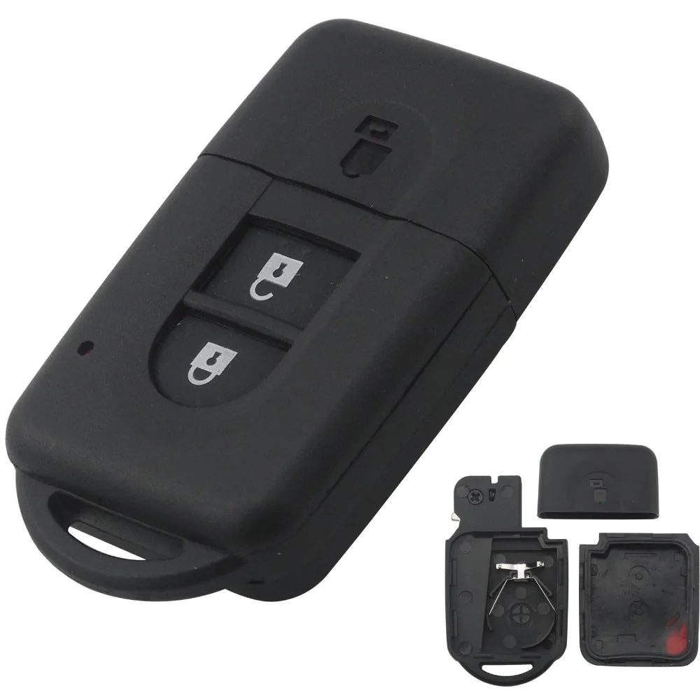 

jingyuqin 2 Buttons Remote Car key Shell Cover For Nissan Micra Xtrail Qashqai Juke Duke Key Fob Case Replacement