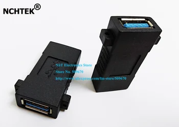 

NCHTEK USB 3.0 Female to Female Extension Exteder Coupler Adapter with Panel Mount Holes/Free Shipping/6PCS