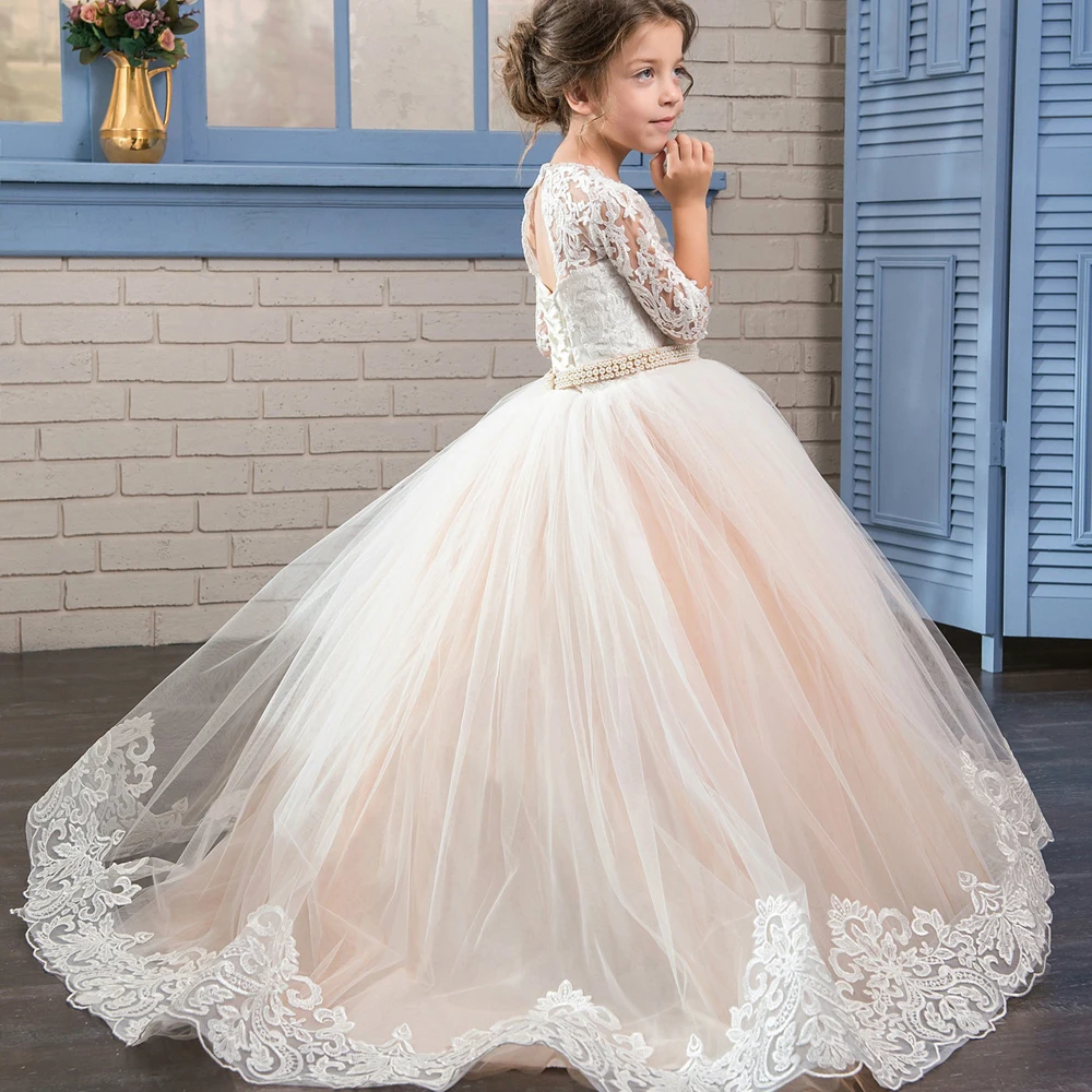 Puffy-Kids-Prom-Graduation-Holy-Communion-Dresses-Half-Sleeves-Long-Pageant-Ball-Gown-Dresses-For-Little (3)