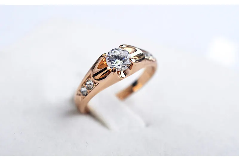 USTAR, высокое качество, австрийские кристаллы, свадебные кольца для женщин, розовое золото, цвет, женские кольца для помолвки, Anel Bijoux, вечерние, на Рождество