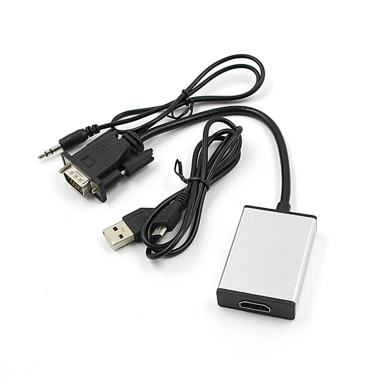 Активный VGA к HDMI конвертер кабель адаптер с аудио 1080 P для портативных ПК к HDTV проектор с USB к Micro мощность кабель