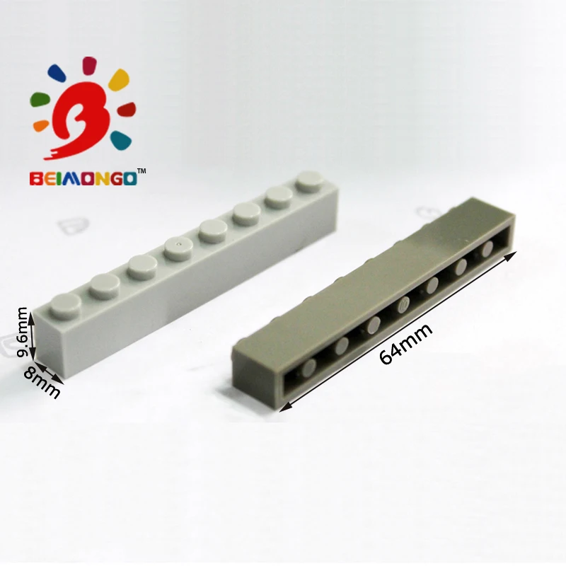 Блоки BEIMONGO 1x8 строительные блоки 80 шт. legoin обучающие и умные детские игрушки