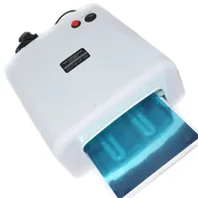 36W White UV Lamp 220-240V Gel Curing Nail Art (EU Plug) with 4 pcs 365nm UV Bulb nail tools Dryer