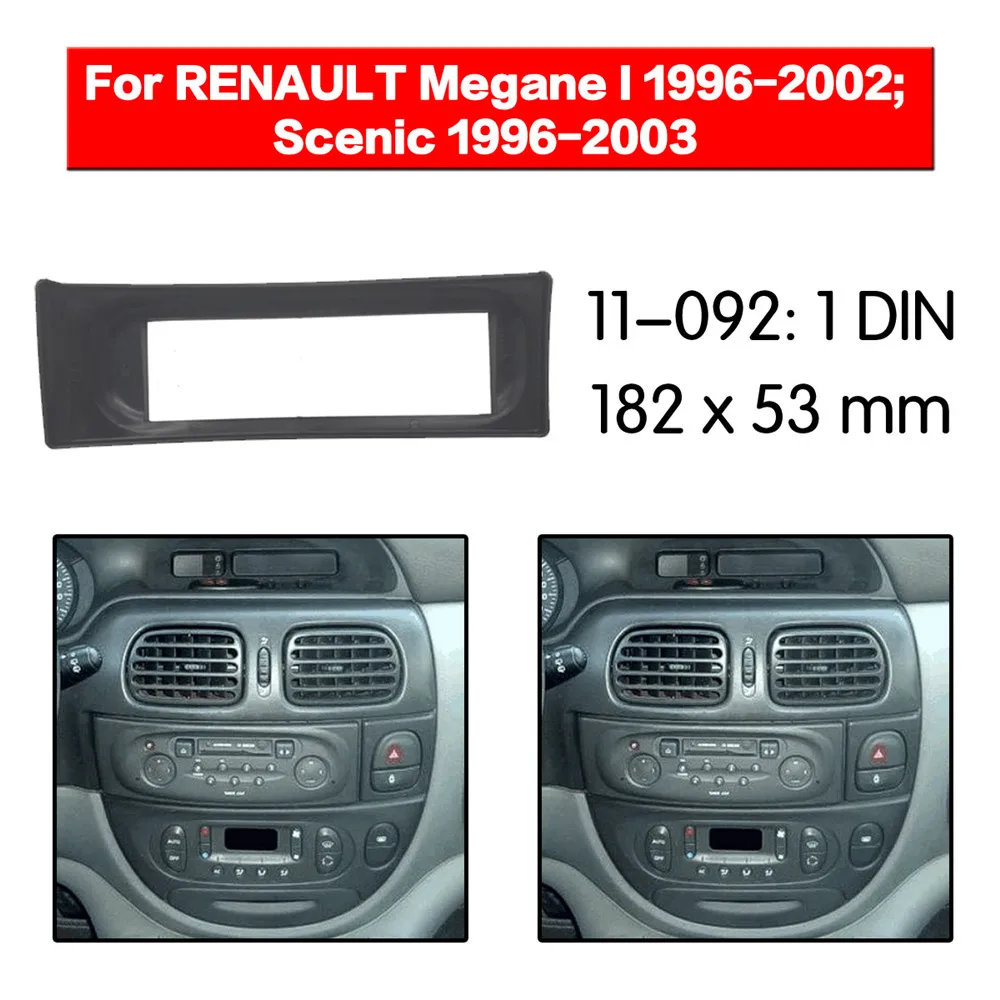 HUANAV 11-092 Автомобильный DVD стерео фасции для RENAULT Megane I 1996-2002; Scenic 1996-2003 1 din в тире радио фасции рамка панель