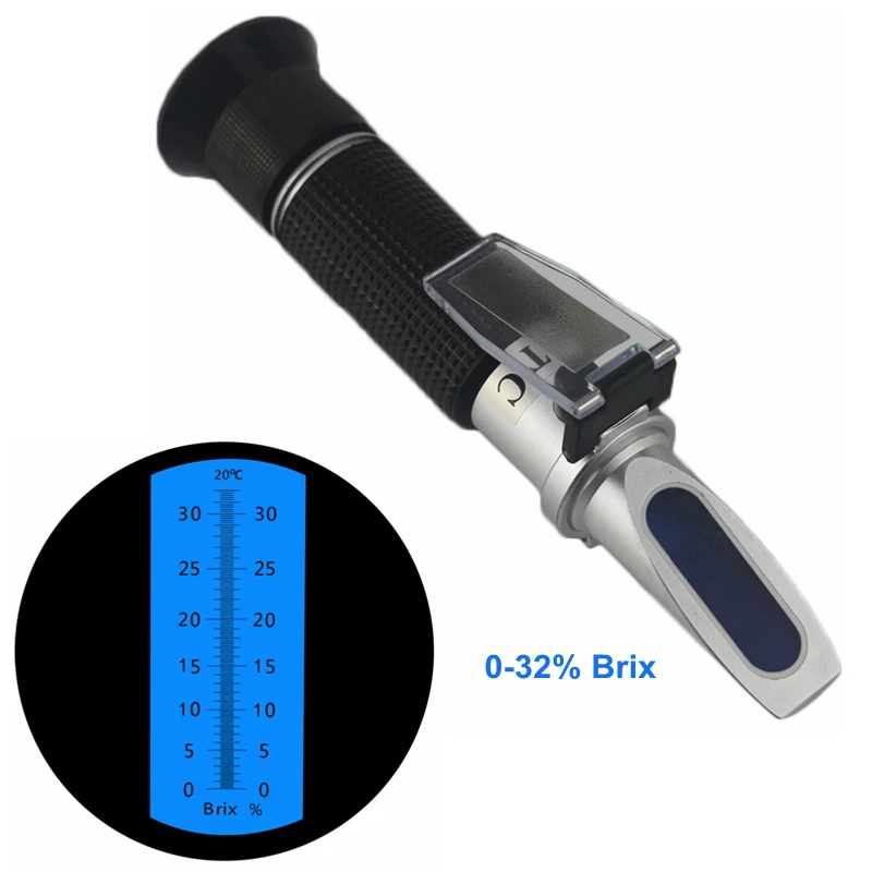 0-32% рефрактометр Брикса сахара ATC калибровки рефрактометр тестер с розничной коробкой портативный