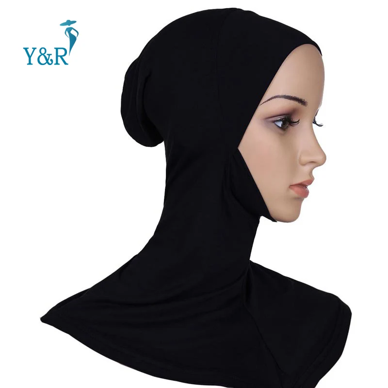 Under Scarf Full Neck Cover Inner Muslim Cotton Hijab Cap 