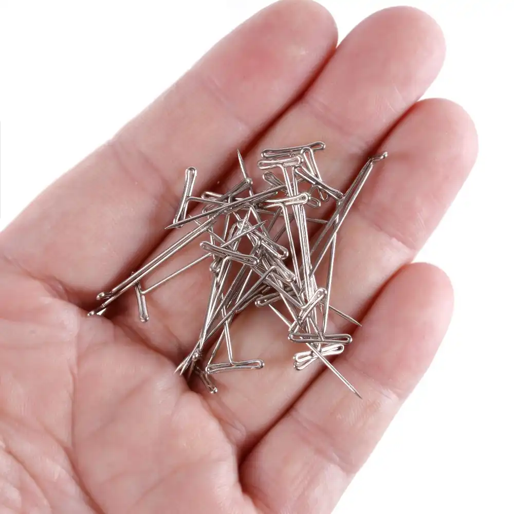 100 шт. T PINS (25 мм) для парик на поролоновая насадка Стиль булавки иглы натуральных