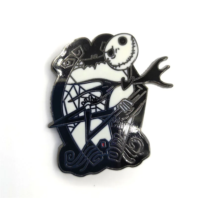 

Nightmare Before Christmas kids men women 90s funny cartoon backpack clothes diy Enamel Brooches badge collar pins gifts