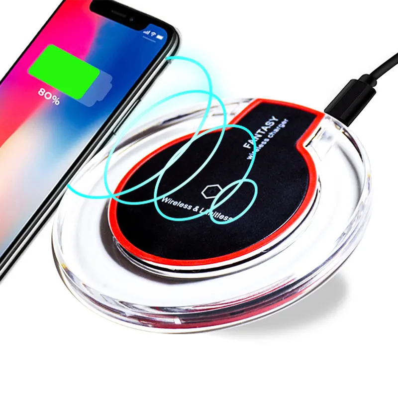 

Wireless Charger Ultra Thin LED Qi Wireless Charging Pad For iPhone XS X 8 Plus Samsung Huawei Mate 20 Pro Charge