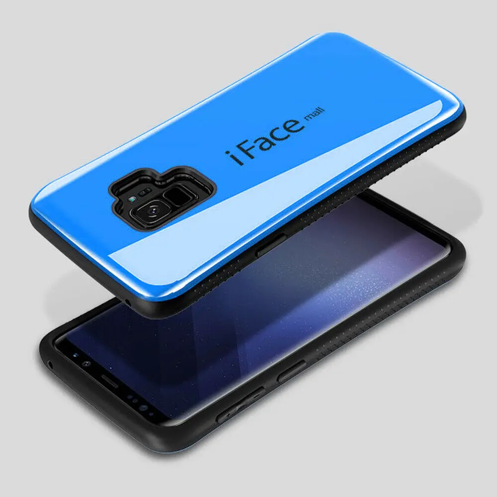 Гибридный противоударный чехол iFace Mall для samsung Galaxy S10 S9 S8 Plus S10e S7 Edge Note 9 8 чехол для телефона s - Цвет: Blue