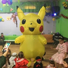 JYZCOS Inflatable Pikachu Cosplay Purim kigurumi adult Pokemon costume halloween Fancy Dress for women Girls kids cosplay mascot